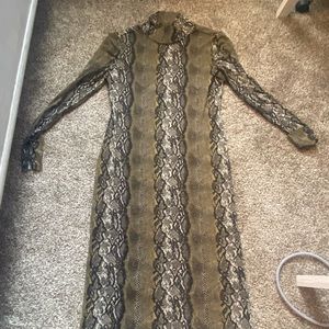 Snake skin print dress